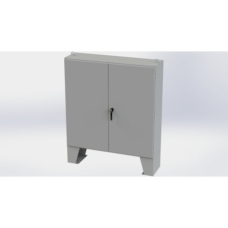 Saginaw Control & Engineering 3 Point Latch with Padlock/Keylock Handle Electrical Enclosures, 60 in H, 16 in D, 60 in W SCE-606016LP